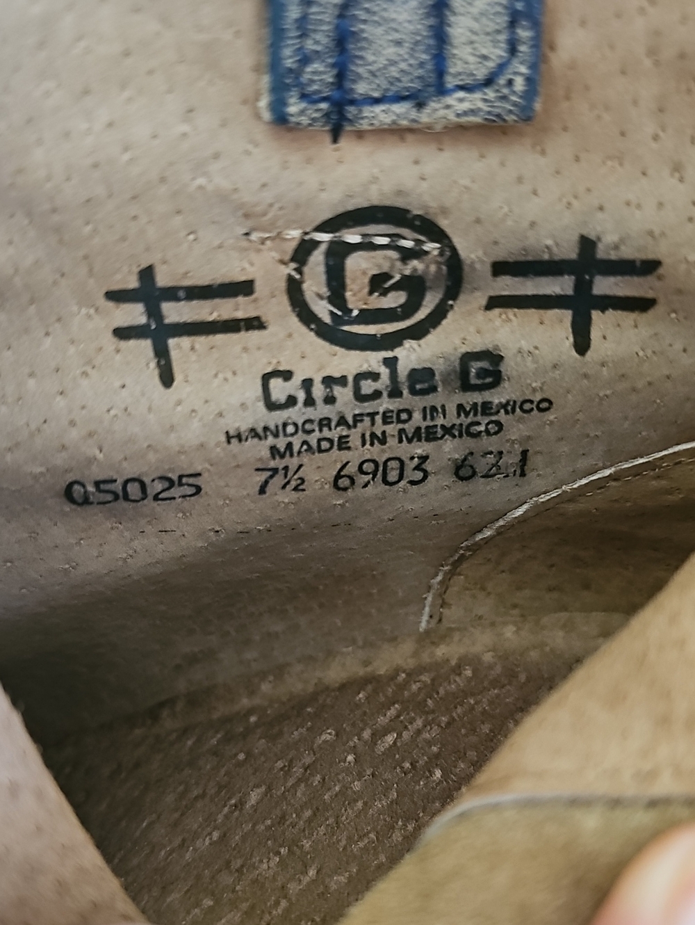 Circle G Distressed Brown Studded Ankle Booties - Picture 7 of 8